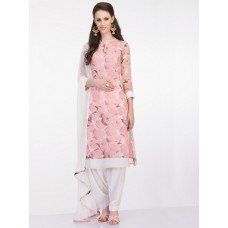 SOFT PASTEL FLORAL PRINT READY MADE DRESS SUIT